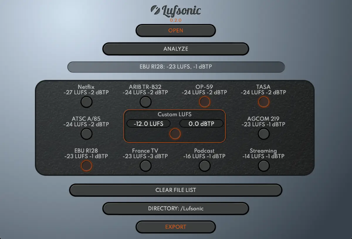 Lufsonic - Professional LUFS Audio Analysis Tool